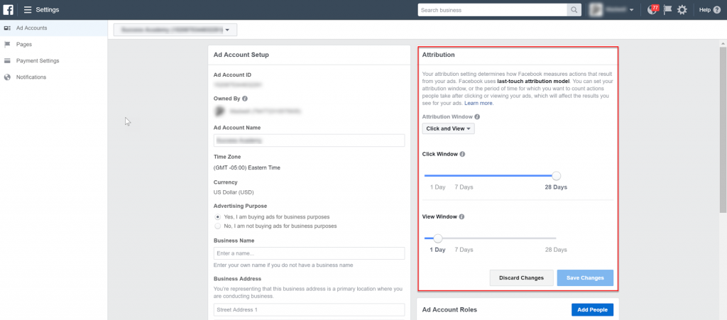 Setting the Facebook Pixel vs Google Analytics Ad Account Attribution Window
