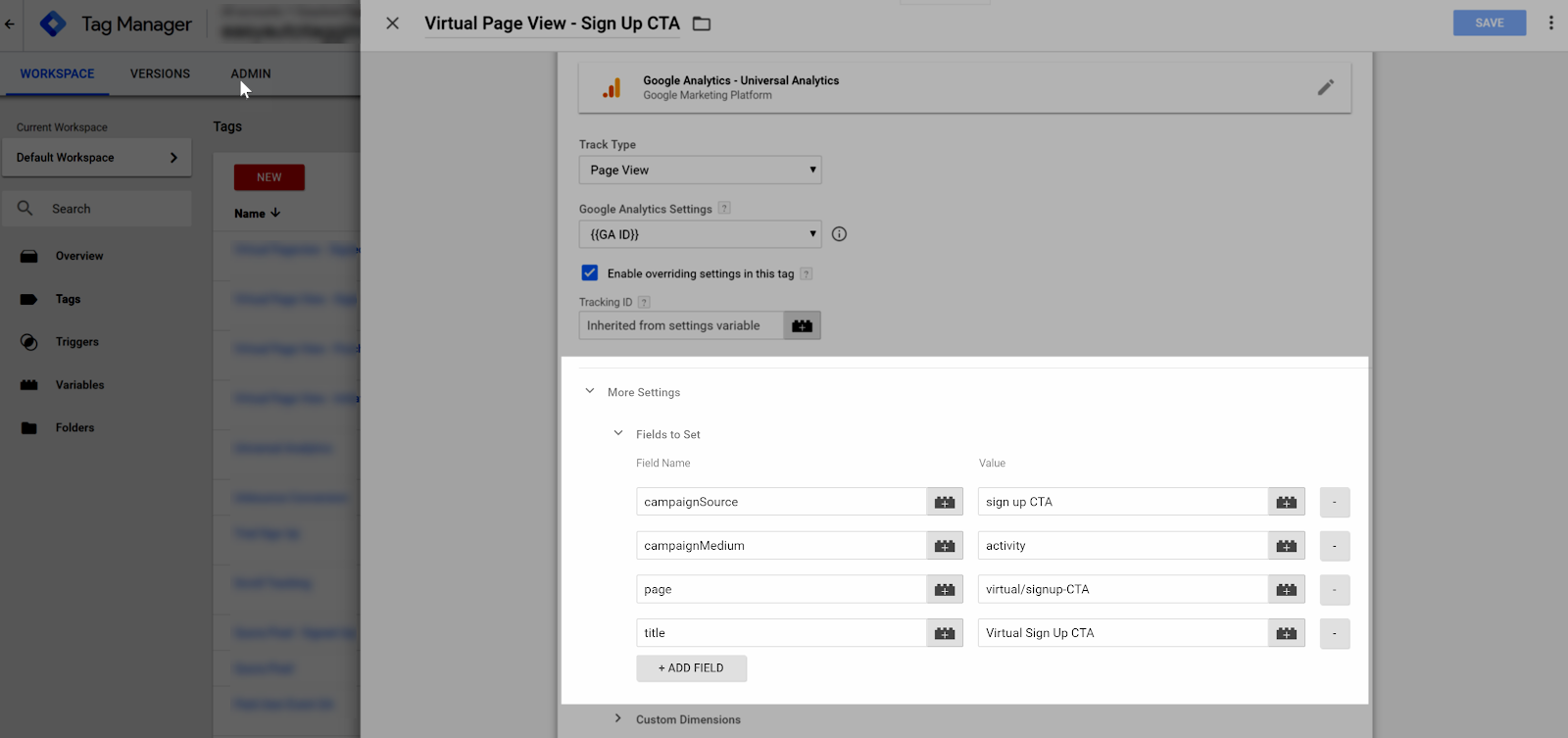 Google Tag Manager Virtual Page Views