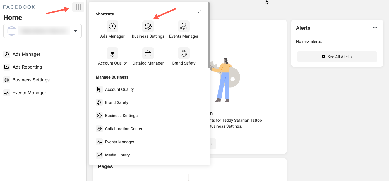 create a new ad account in facebook business manager