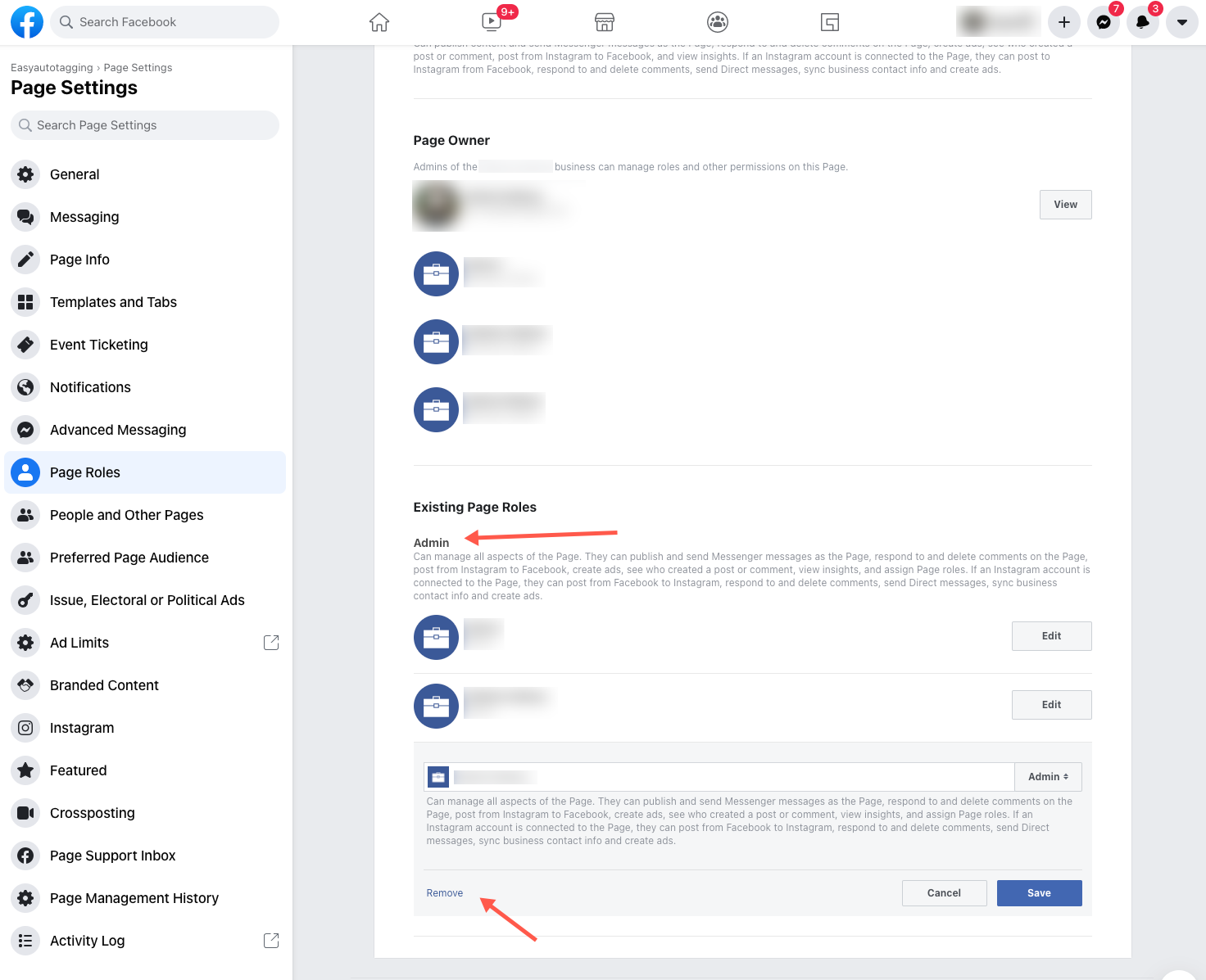 how to change page owner on facebook business manager