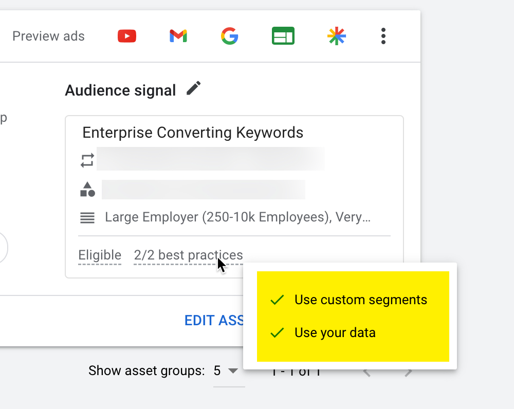 Audience Signals Google Ads Performance Max campaigns