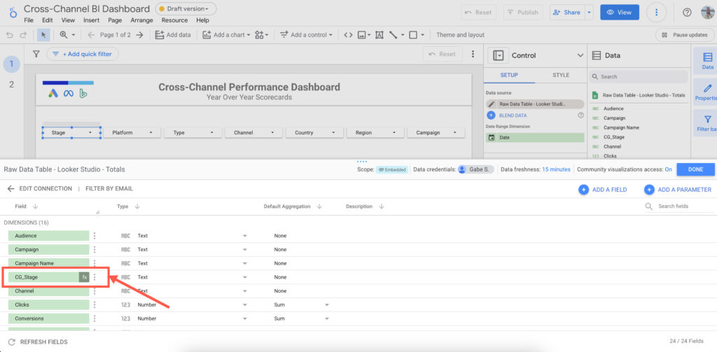 Modifying Groups In Looker Studio