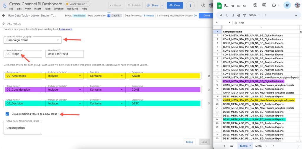 Defining Custom Group Business Logic in Looker Studio