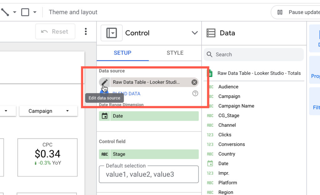 Accessing Custom Groups to Modify in Looker Studio